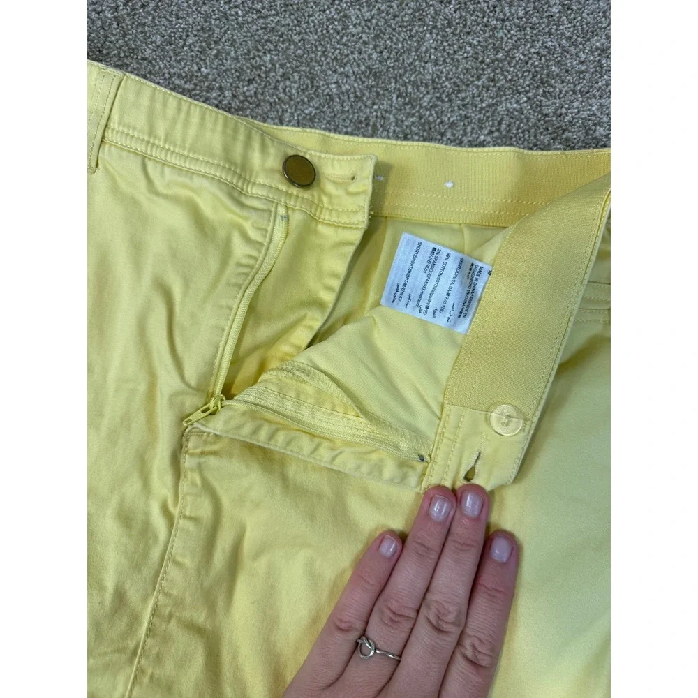 Charter Club Womens Yellow‎ Cotton Blend Skort 10 Mini Skirt Built-in Shorts